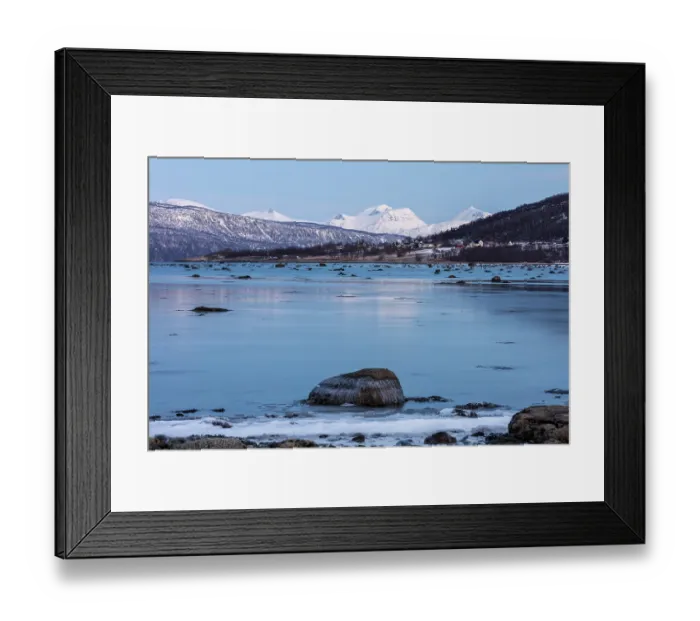 Framed Print : View on Ofotfjord and Skanland mountains