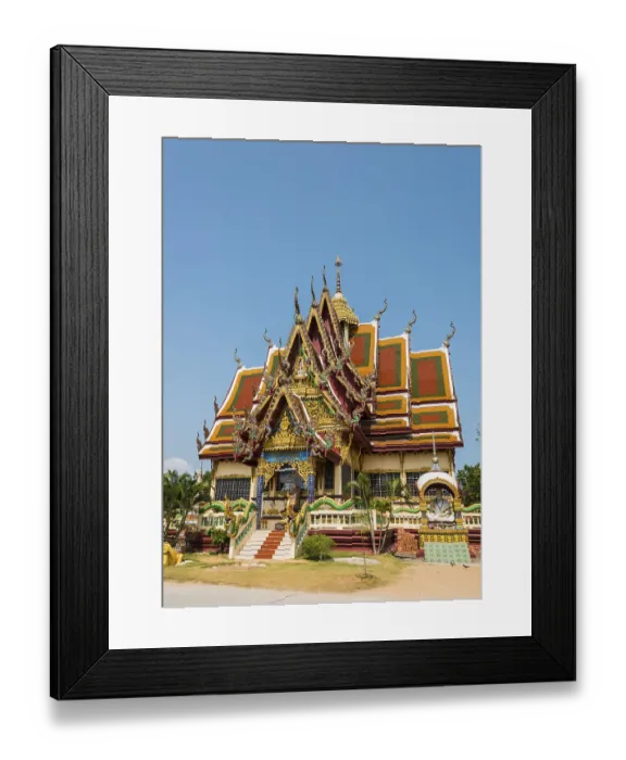 Framed Print : Wat Phra Yai Ko Pan Temple, Ban Bo Phut