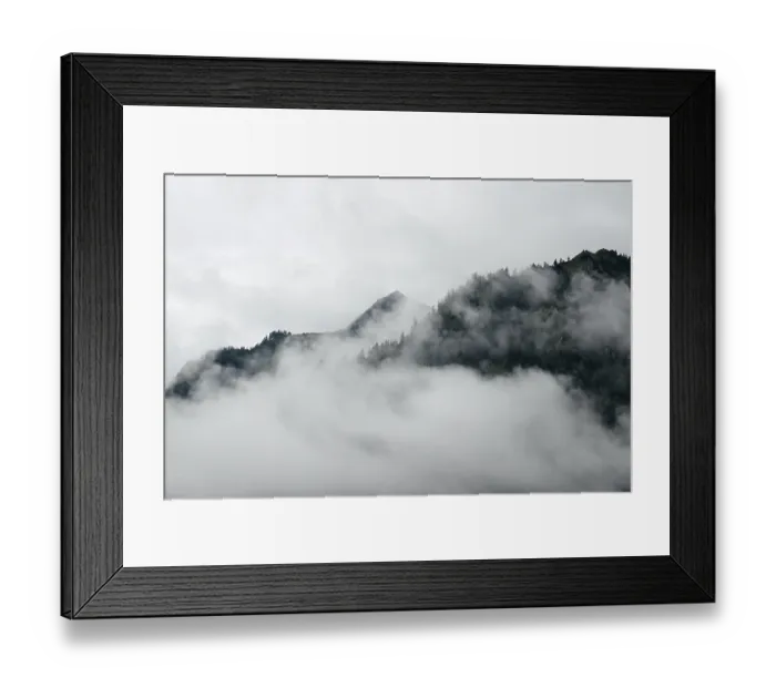 Framed Print : Foggy atmosphere in the foothills of the Alps