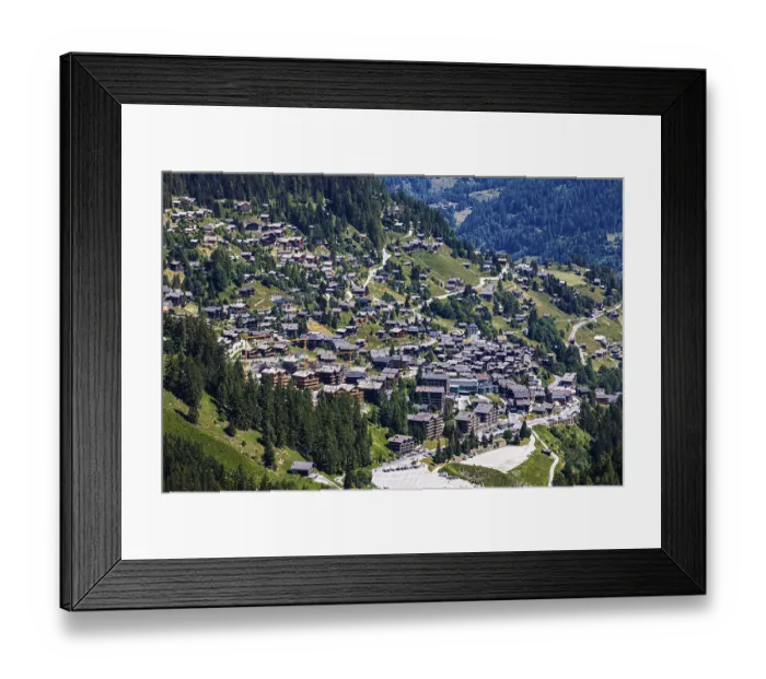Framed Print : View of Grimentz, Val d'Anniviers
