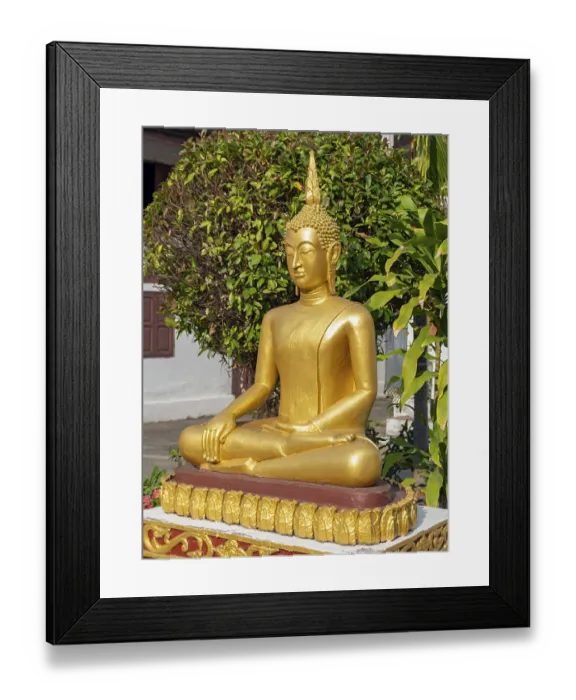 Framed Print : Buddha statue at Wat May Suwannaphumaham Monastery
