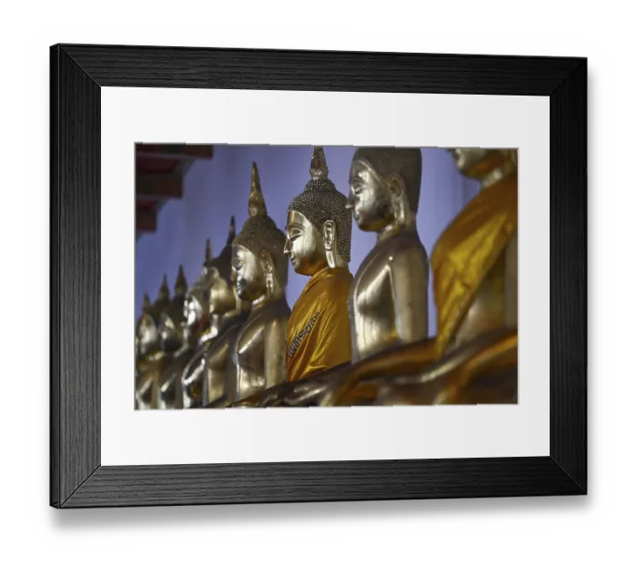 Framed Print : Gilded Buddha statues in Wat Pho
