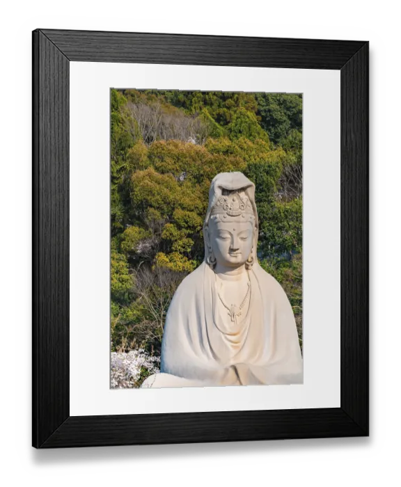 Framed Print : Giant Buddha statue, Ryozen Kannon statue
