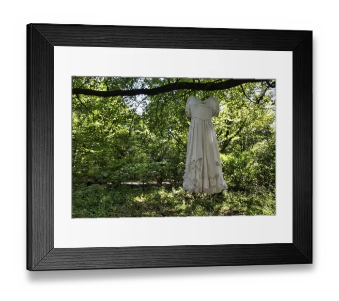 Framed Print : White wedding dress, wedding gown