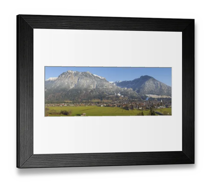 Framed Print : Oberstdorf, behind the Allgaeu Alps