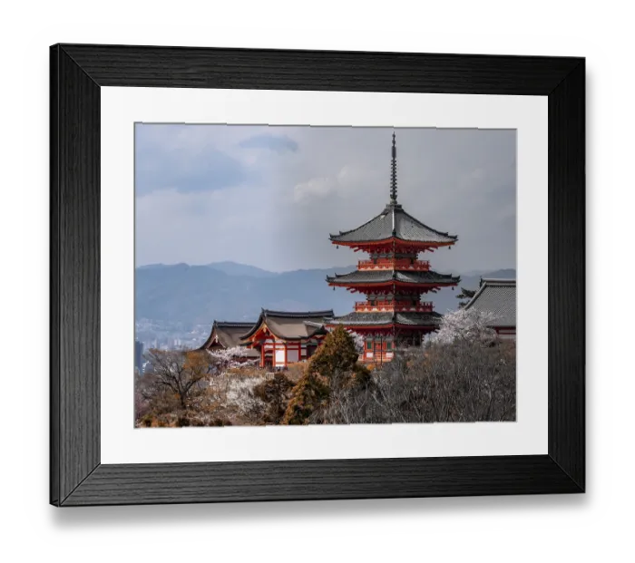 Framed Print : Pagoda and ZuigudO Hall of the Kiyomizu-dera Temple