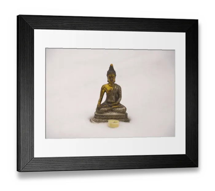 Framed Print : Bhumispara-mudra: Buddha Gautama in the moment of enlightenment