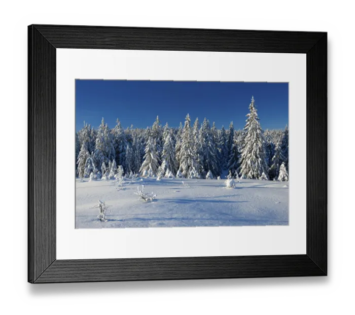 Framed Print : Snow-covered winter landscape, Harz National Park Framed Print : Snow-covered winter landscape, Harz National Park