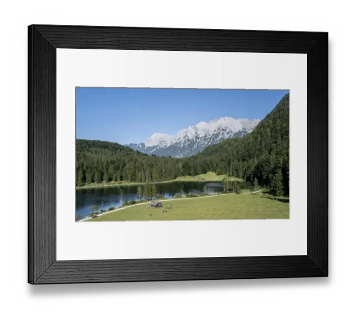 Framed Print : Ferchensee, back Karwendel, Bavaria Framed Print : Ferchensee, back Karwendel, Bavaria