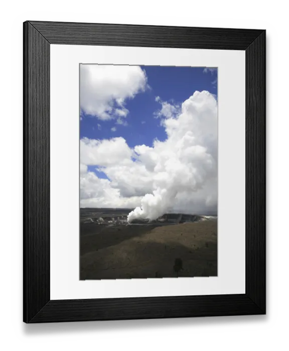 Framed Print : Volcano crater in the Volcanoes National Park