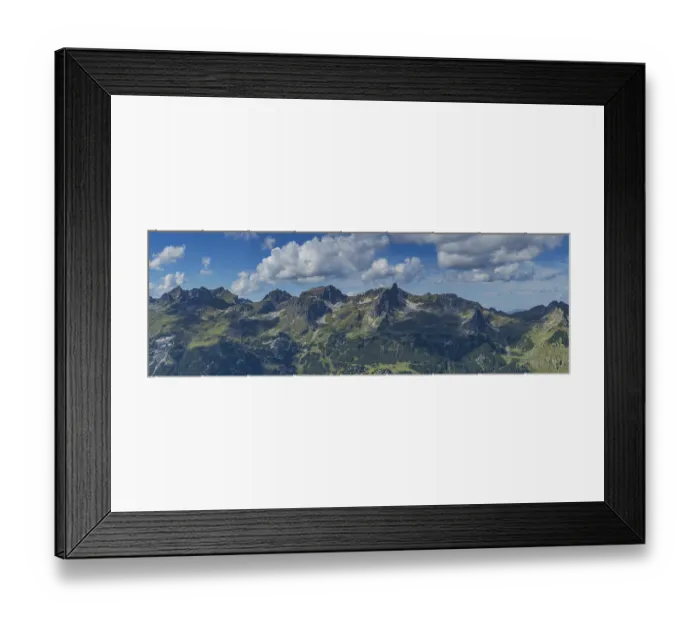 Framed Print : Mindelheimer Klettersteig, mountain range with the three Schafalpenkoepfe