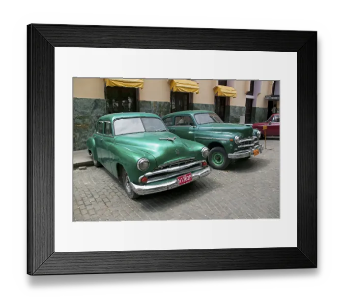 Framed Print : Vintage cars, Havana, Cuba, Central America