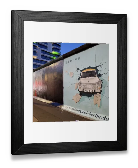 Framed Print : Mural on the rest of the Berlin Wall with the cardiac stress test (Test The Rest) Framed Print : Mural on the rest of the Berlin Wall with the cardiac stress test (Test The Rest)