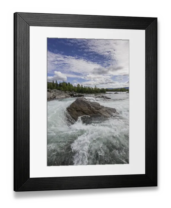 Framed Print : Rapids of the Kamajokk River, Prinskullen