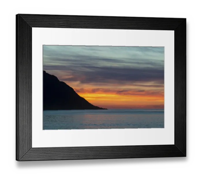 Framed Print : Sunset at the coast, near Tungeneset