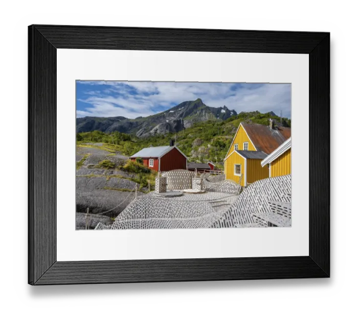 Framed Print : Modern architecture at Rorbuer cabins Framed Print : Modern architecture at Rorbuer cabins