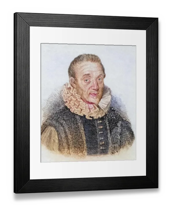 Framed Print : Jacques-Auguste de Thou, (born 8 October 1553 in Paris)