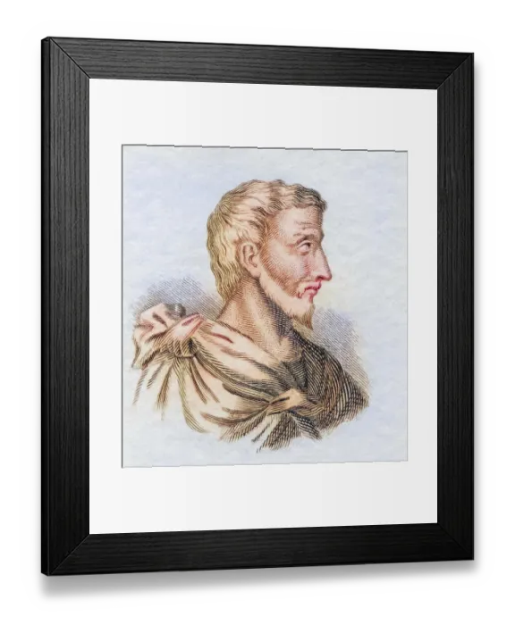 Framed Print : Pythagoras of Samos, (born around 570 BC on Samos)