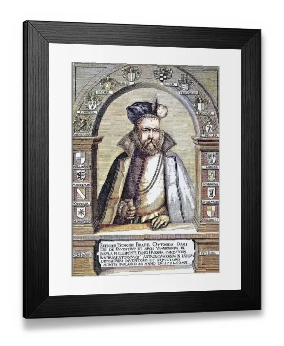 Framed Print : Tycho Brahe, 1546, until 1601, Danish astronomer and alchemist after an engraving by Gheyn Framed Print : Tycho Brahe, 1546, until 1601, Danish astronomer and alchemist after an engraving by Gheyn