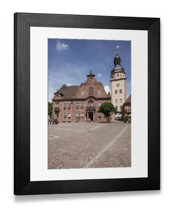 Framed Print : Town Hall and town hall tower at the market square Framed Print : Town Hall and town hall tower at the market square