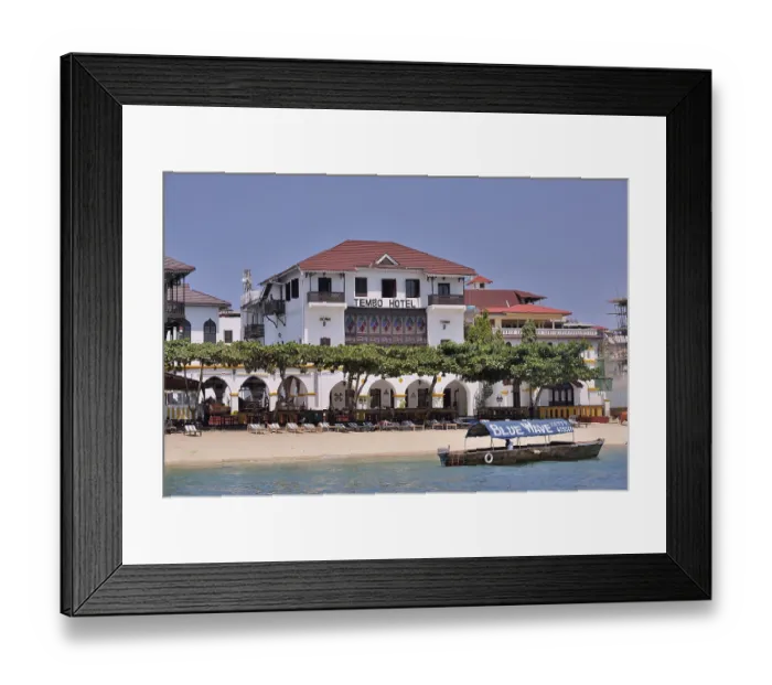 Framed Print : Tembo Hotel in the historic town centre Framed Print : Tembo Hotel in the historic town centre