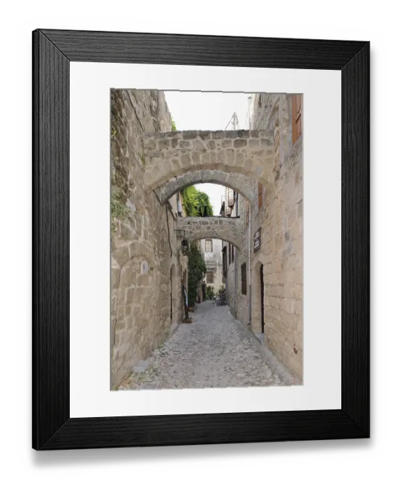 Framed Print : Narrow streets in the historic town centre