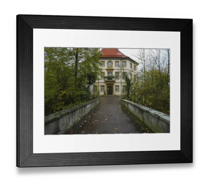 Framed Print : Moated castle Oppenweiler, built in the 18th century