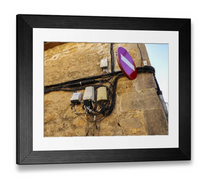 Framed Print : Traffic sign in the old town of Santanyi Framed Print : Traffic sign in the old town of Santanyi