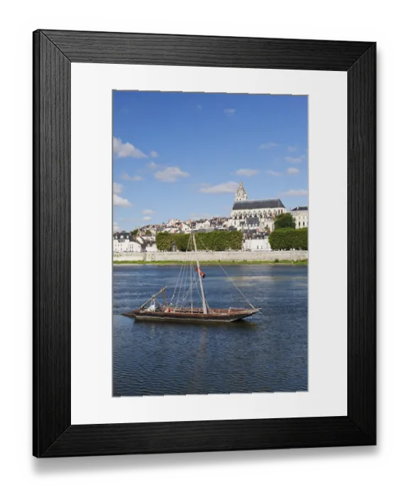 Framed Print : Cityscape of Blois with Blois Cathedral