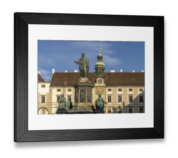 Framed Print : The Emperor Franz Monument on Inner Burgplatz / In the castle of the Hofburg Imperial Palace in Vienna Framed Print : The Emperor Franz Monument on Inner Burgplatz / In the castle of the Hofburg Imperial Palace in Vienna