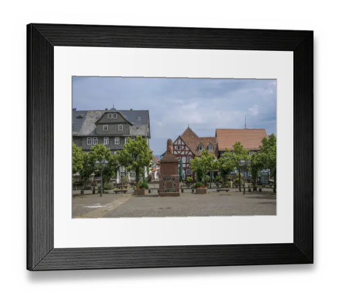 Framed Print : Amoeneburg, Hesse, Germany, Old Town