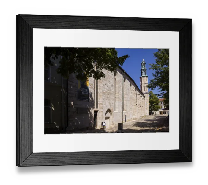Framed Print : The listed Kornmarktkirche is one of the twelve medieval churches in the Thuringian town of Muehlhausen