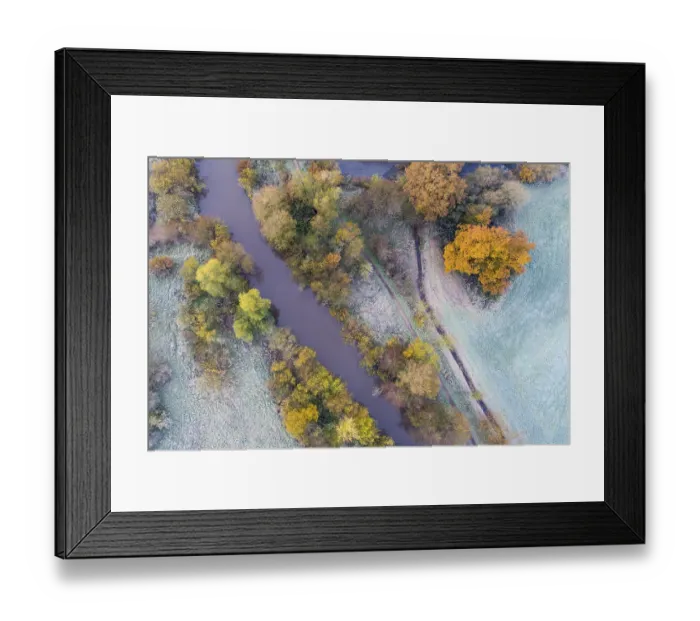 Framed Print : Aerial view of the Hunte in autumn Framed Print : Aerial view of the Hunte in autumn