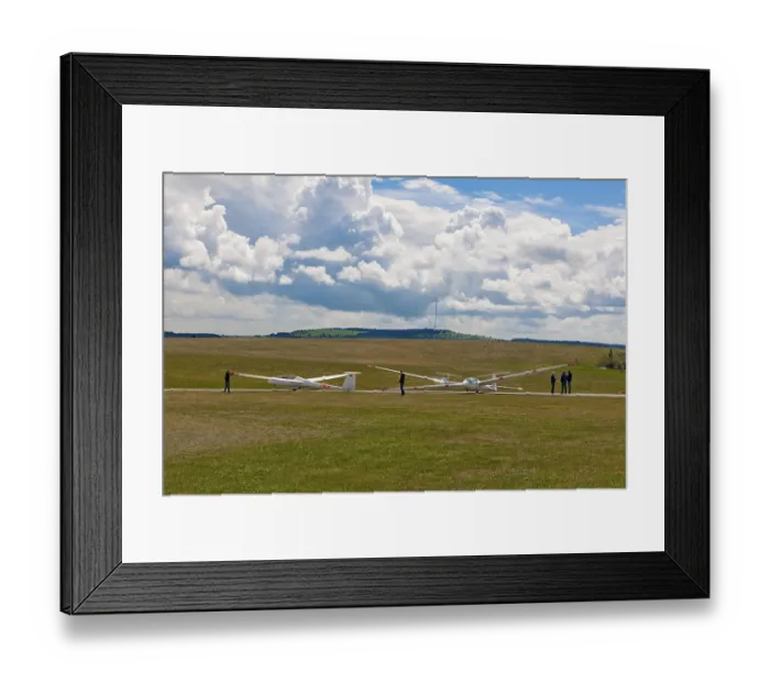 Framed Print : Glider waiting for take-off clearance