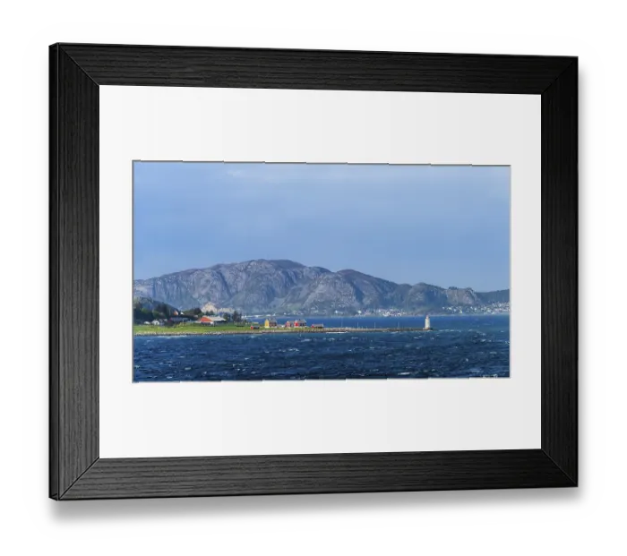 Framed Print : Mountains and Fiord around ALESUND