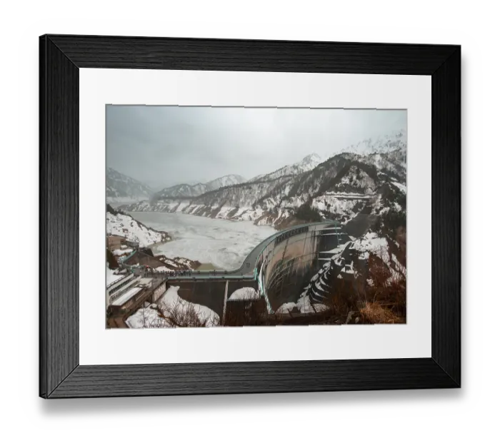 Framed Print : Kurobe Reservoir, Kurobe Dam, Great Dam