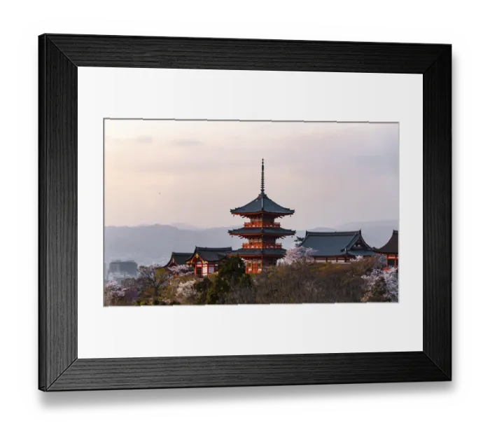 Framed Print : Pagoda and ZuigudO of the Kiyomizu-dera Temple Framed Print : Pagoda and ZuigudO of the Kiyomizu-dera Temple