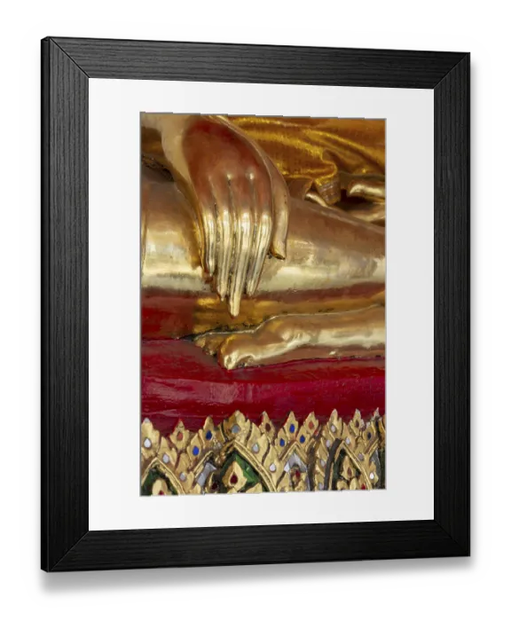 Framed Print : Gilded Buddha statue, Bhumispara-mudra Framed Print : Gilded Buddha statue, Bhumispara-mudra