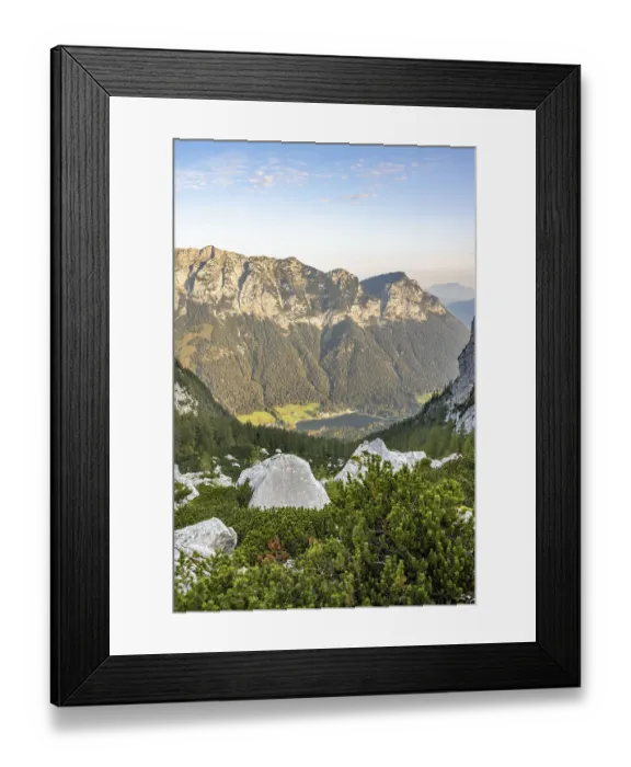 Framed Print : View of the Lattengebirge at sunrise