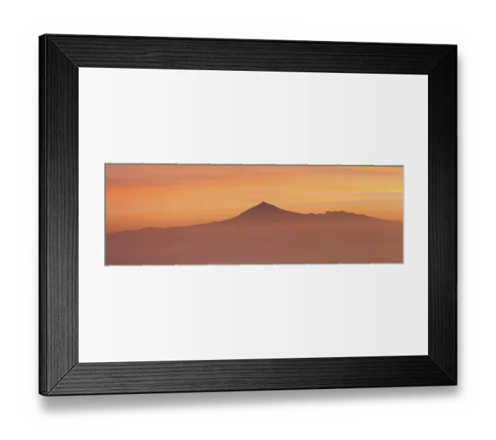 Framed Print : View from Gomera to Mount Teide on Tenerife at sunrise Framed Print : View from Gomera to Mount Teide on Tenerife at sunrise