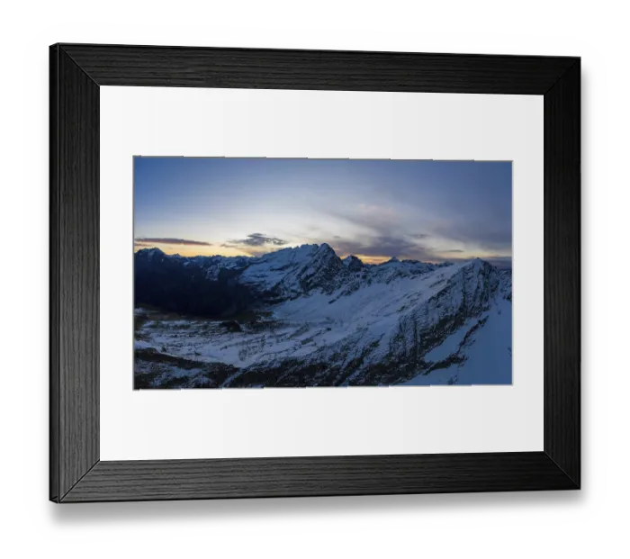 Framed Print : Aerial view over the mountains of Val Pontirone in the canton of Ticino