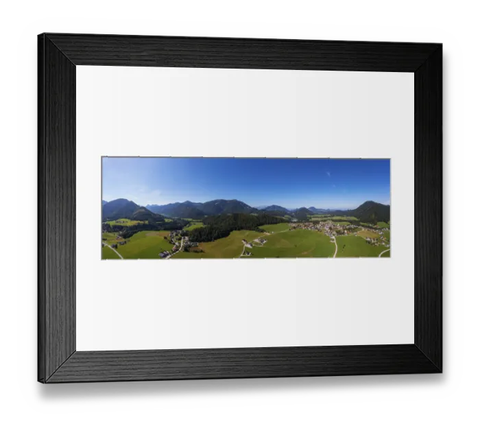 Framed Print : Drone shot, Faistenau, Osterhorn Group