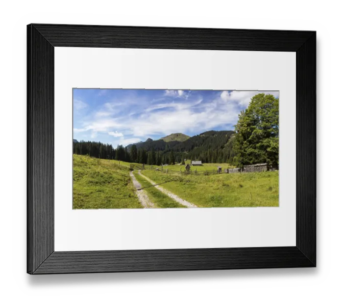 Framed Print : Alpine landscape on the Ausserlienbachalm with Labenberg Framed Print : Alpine landscape on the Ausserlienbachalm with Labenberg
