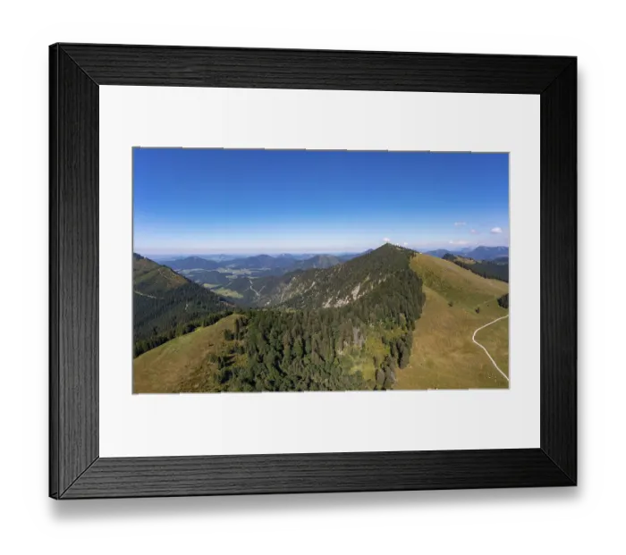 Framed Print : Drone image, Spielbergalm with Spielberg and Wieserhoerndl Framed Print : Drone image, Spielbergalm with Spielberg and Wieserhoerndl