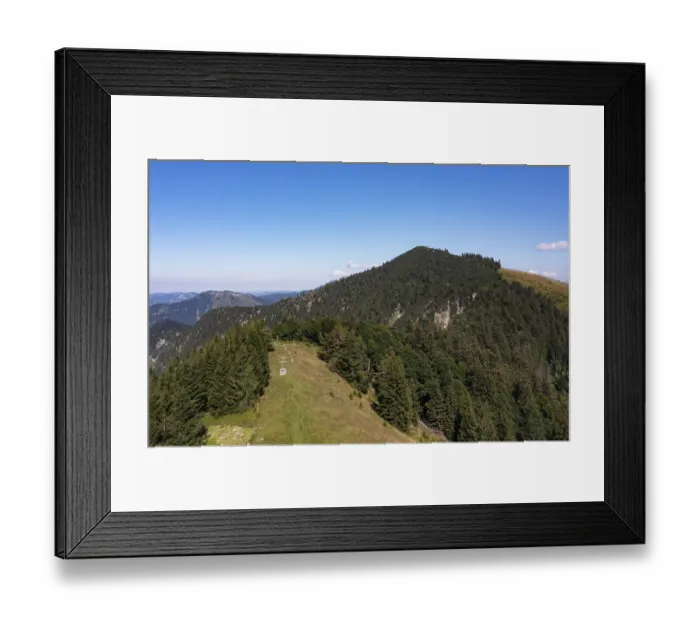 Framed Print : Drone image, Spielbergalm with Spielberg and Wieserhoerndl Framed Print : Drone image, Spielbergalm with Spielberg and Wieserhoerndl