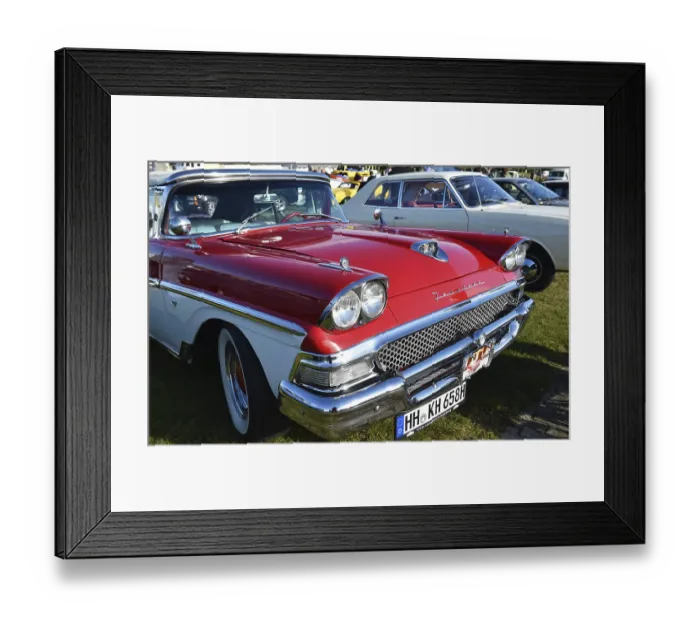 Framed Print : Ford Fairlane 500, Skyliner, 1958