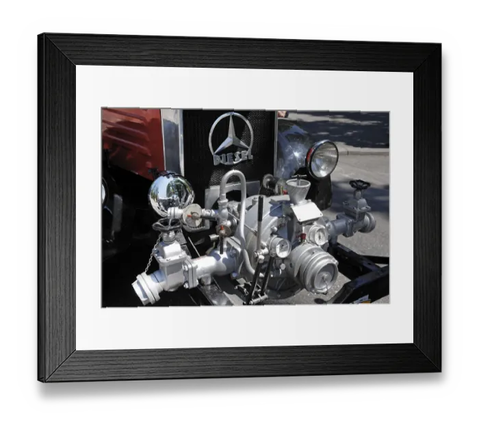 Framed Print : Fire brigade nostalgia, close-up Framed Print : Fire brigade nostalgia, close-up