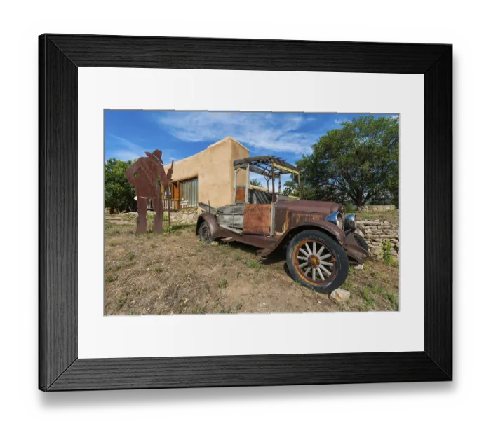 Framed Print : Old junk car, classic car, farmer Framed Print : Old junk car, classic car, farmer