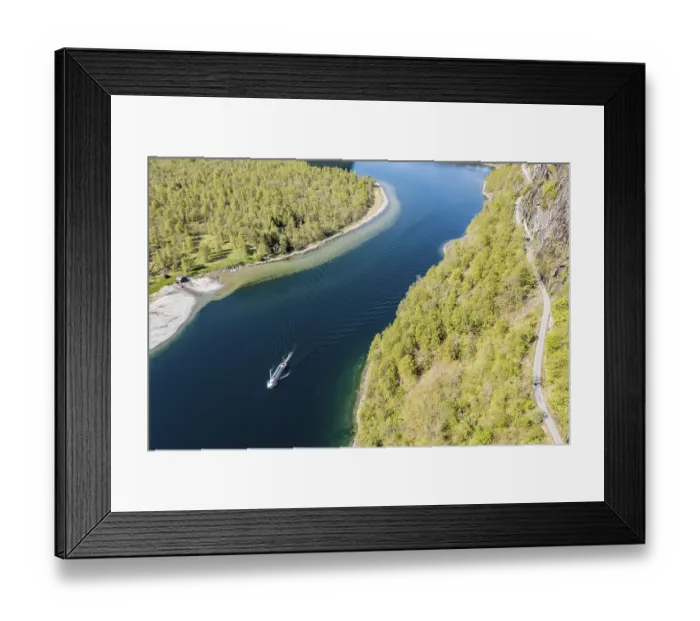Framed Print : Aerial view of lake Lovatnet (or: Loenvatnet)