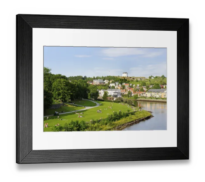 Framed Print : Nidelva below the Kristiansten Fortress